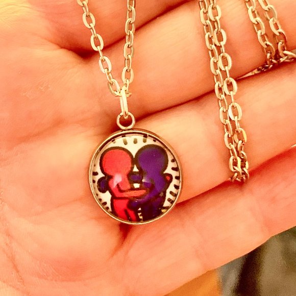 Hand Crafted Jewelry - Keith Haring Best Buddies Necklace